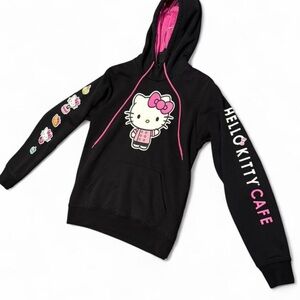 Official Hello Kitty Cafe by Sanrio black pullover hoodie